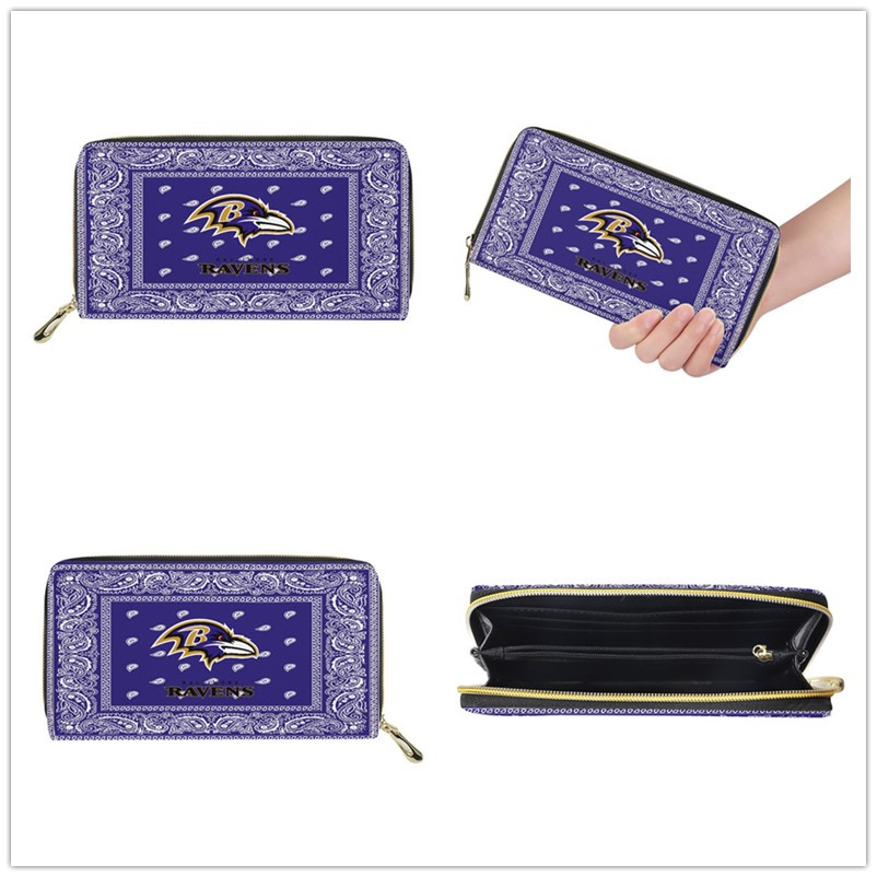 Baltimore Ravens PU Leather Zip Wallet 001